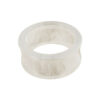 Bracelet concave translucide blanc lacté